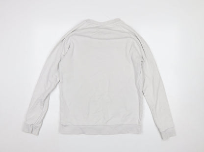 Mens UK Size S adidas White Pullover Sweatshirt