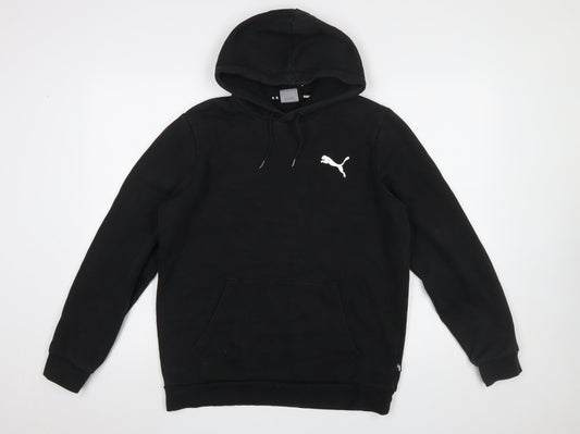 Mens UK Size M PUMA Black Pullover Hoodie