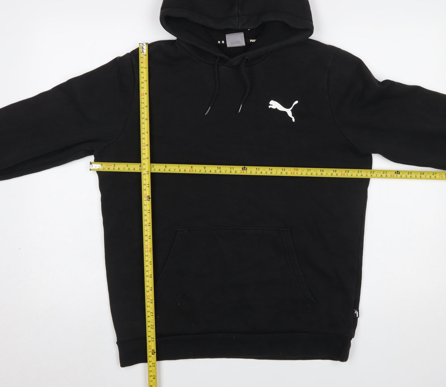 Mens UK Size M PUMA Black Pullover Hoodie