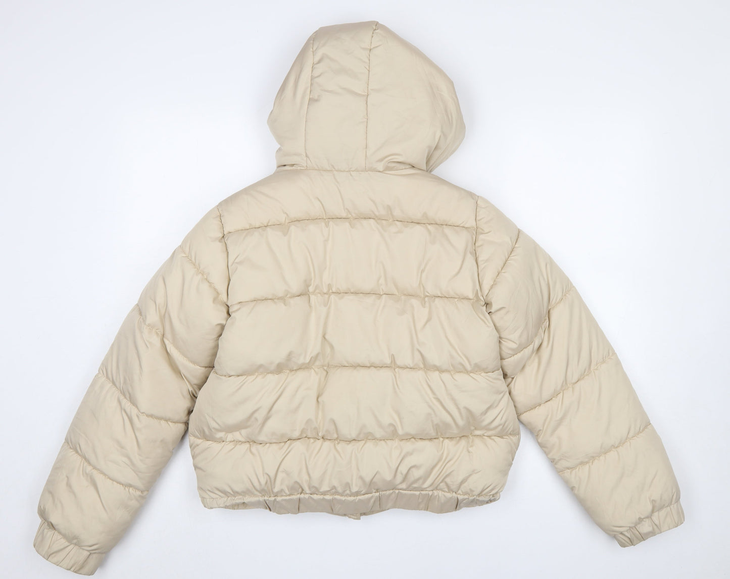 Womens UK Size 10 Missguided Beige Puffer Jacket