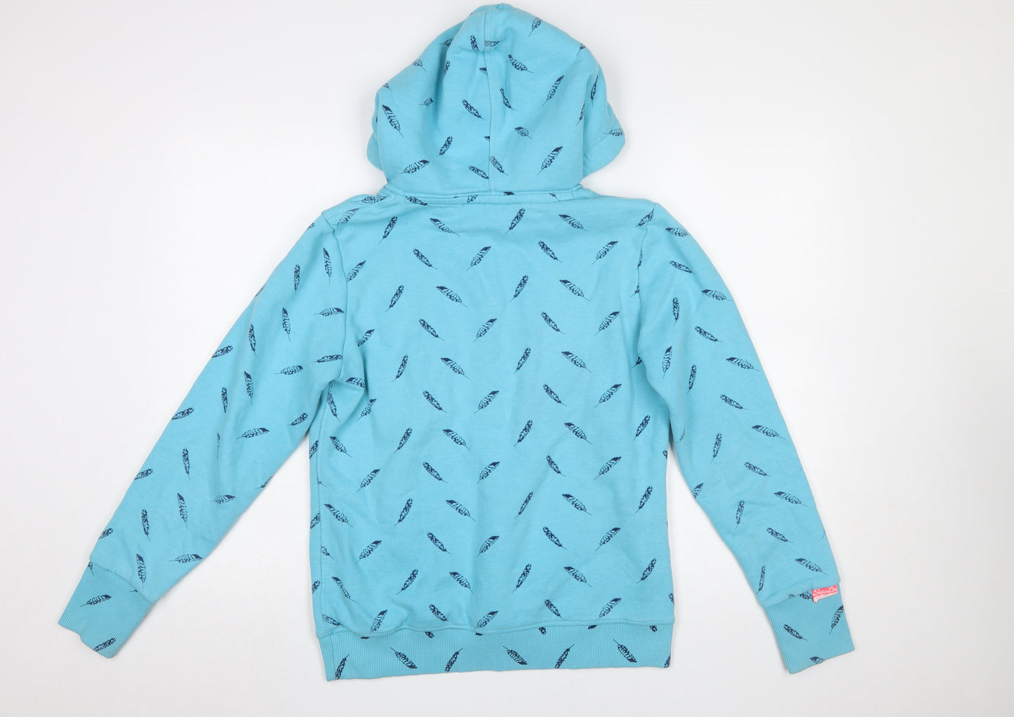 Womens UK Size L Superdry Blue Pullover Hoodie