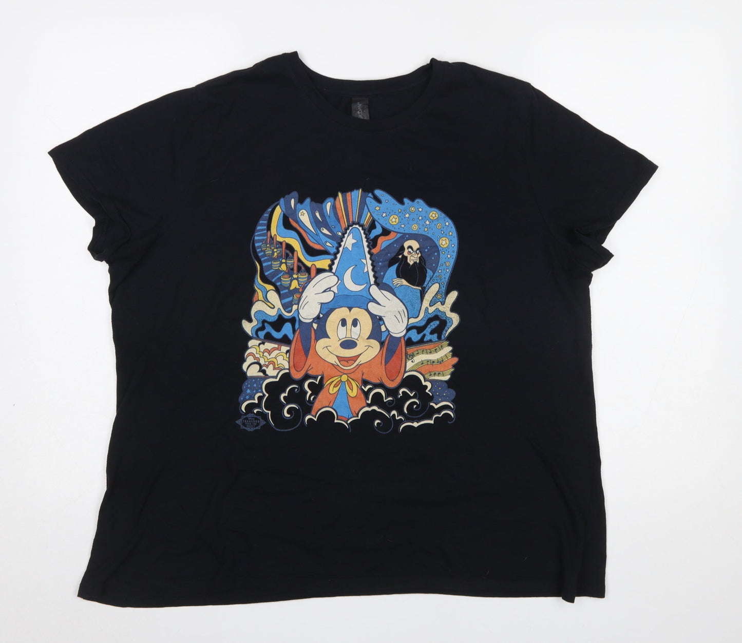 Womens UK Size XL Gildan Black Basic T-Shirt
