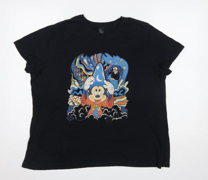 Womens UK Size XL Gildan Black Basic T-Shirt