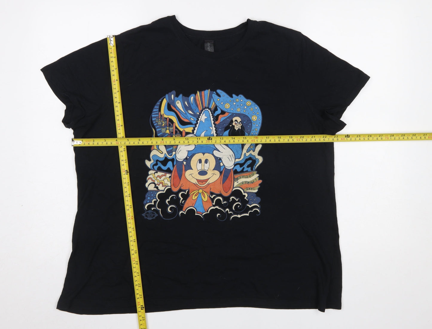 Womens UK Size XL Gildan Black Basic T-Shirt