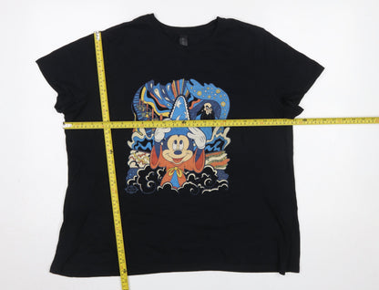 Womens UK Size XL Gildan Black Basic T-Shirt