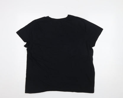 Womens UK Size XL Gildan Black Basic T-Shirt