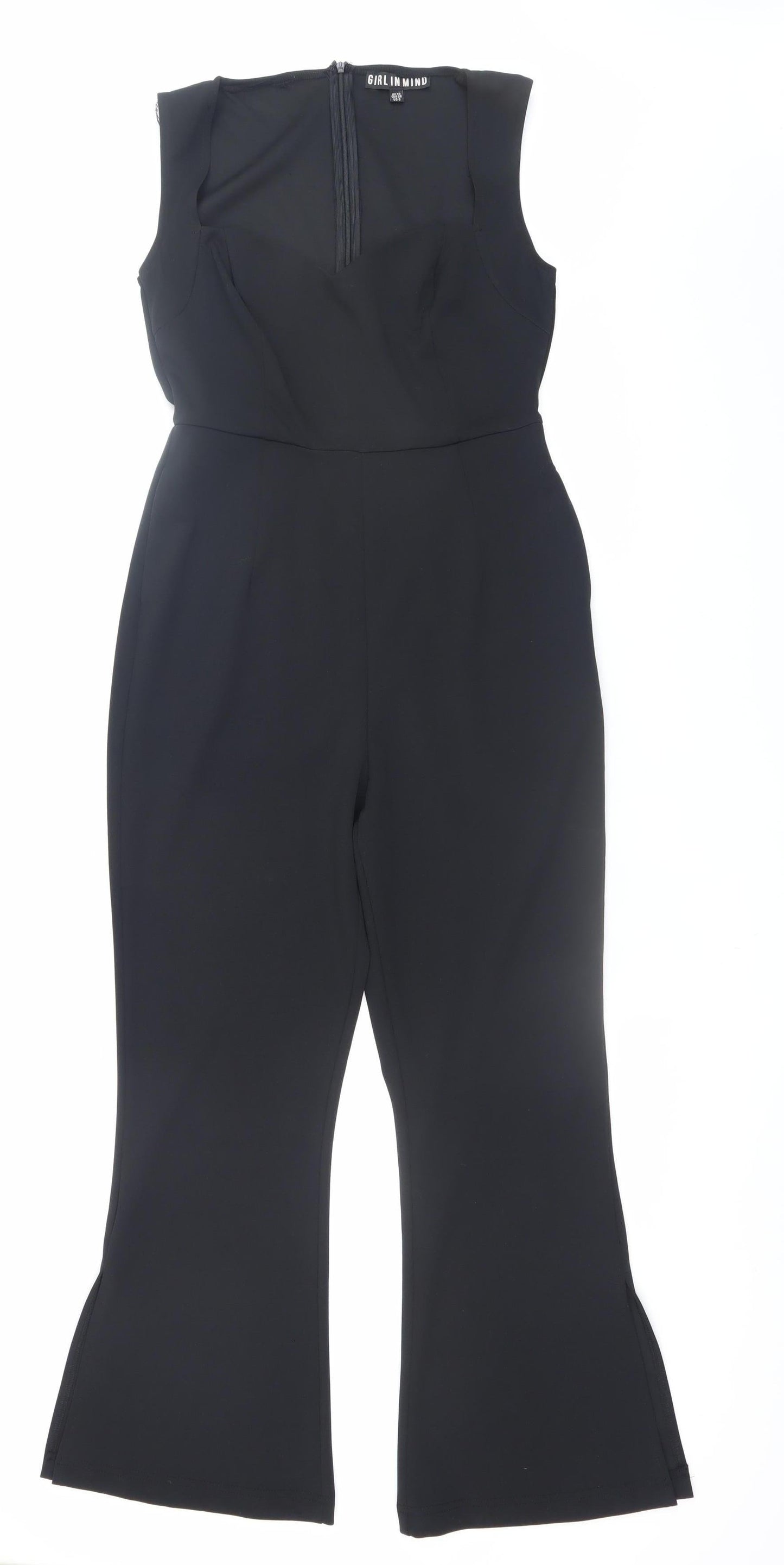Womens UK Size 10 Girl in Mind One-Piece Black Jumpsuit