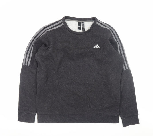 Mens UK Size M adidas Black Pullover Sweatshirt