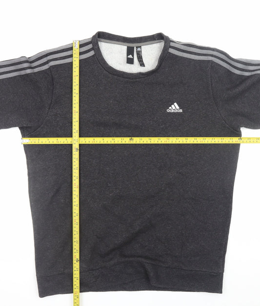 Mens UK Size M adidas Black Pullover Sweatshirt