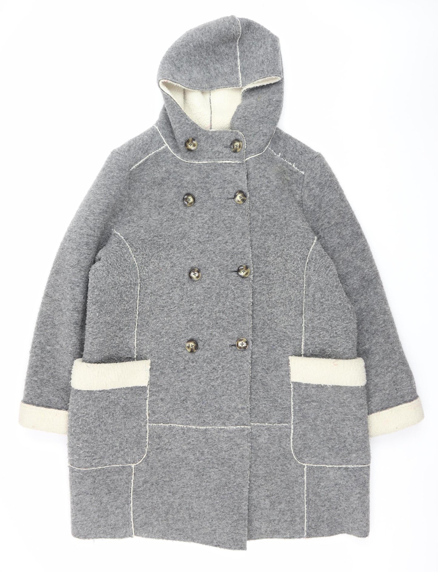 Womens UK Size 18 Marks and Spencer Grey Overcoat