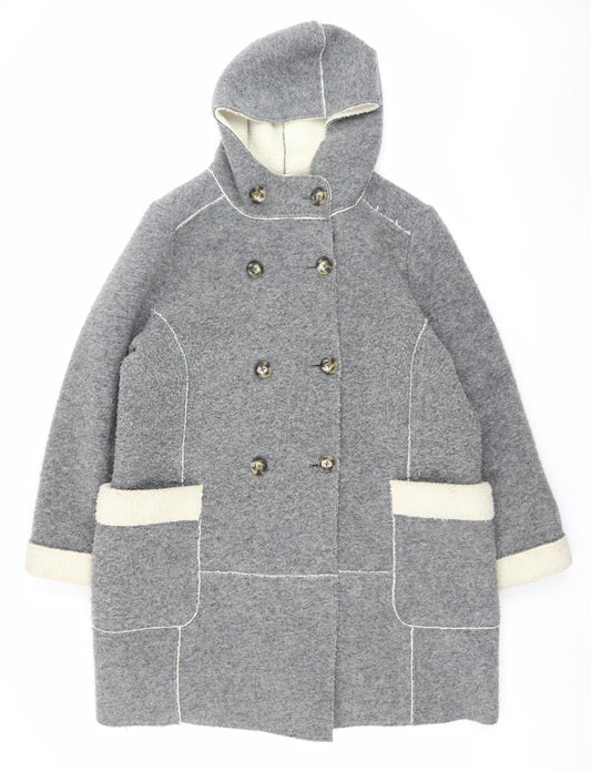 Womens UK Size 18 Marks and Spencer Grey Overcoat