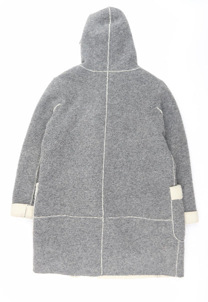 Womens UK Size 18 Marks and Spencer Grey Overcoat