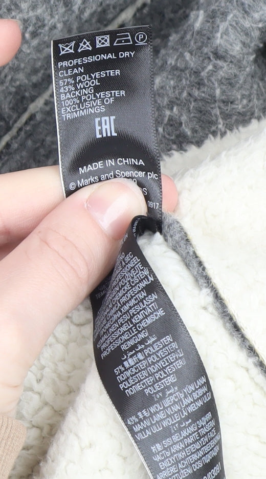 Womens UK Size 18 Marks and Spencer Grey Overcoat