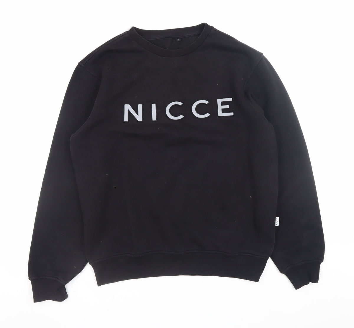 Mens UK Size M NICCE Black Pullover Sweatshirt