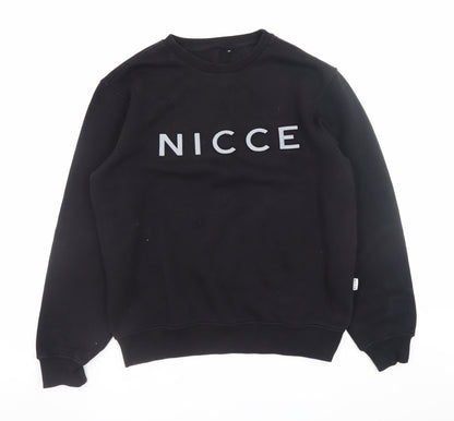Mens UK Size M NICCE Black Pullover Sweatshirt