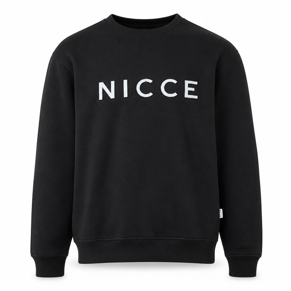 Mens UK Size M NICCE Black Pullover Sweatshirt