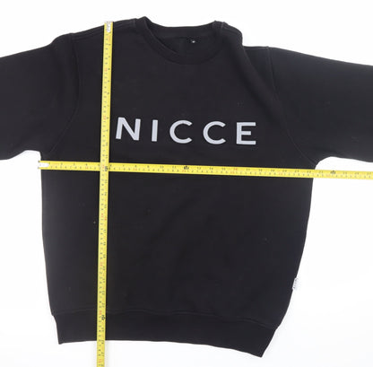 Mens UK Size M NICCE Black Pullover Sweatshirt