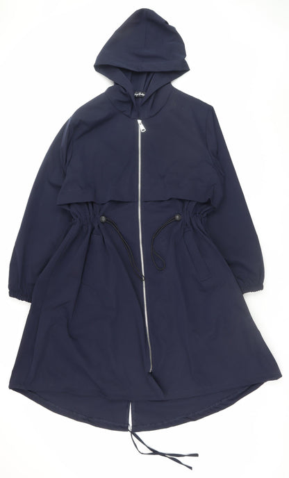 Womens UK Size 10 Virgo Boutique Blue Parka Coat