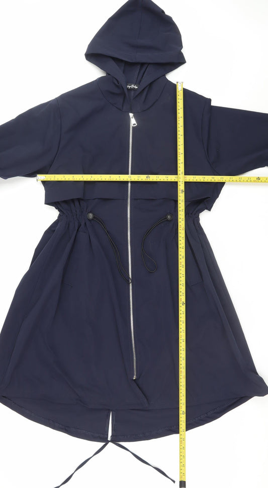 Womens UK Size 10 Virgo Boutique Blue Parka Coat