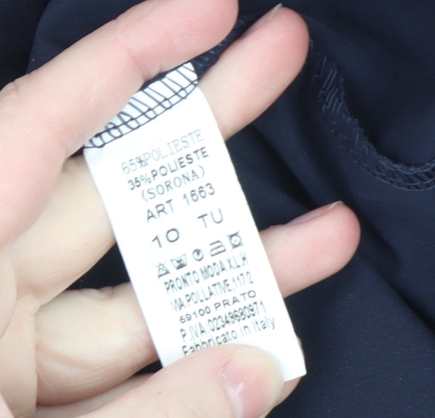 Womens UK Size 10 Virgo Boutique Blue Parka Coat