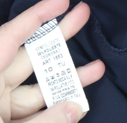 Womens UK Size 10 Virgo Boutique Blue Parka Coat