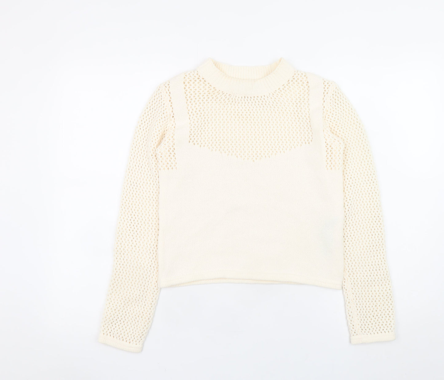 Womens UK Size S Zara Ivory Pullover Jumper