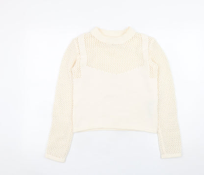 Womens UK Size S Zara Ivory Pullover Jumper