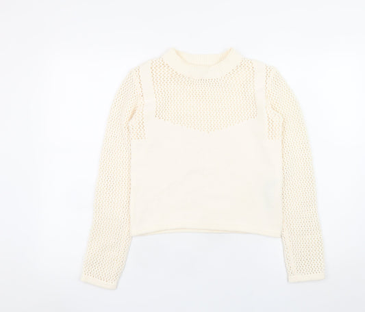Womens UK Size S Zara Ivory Pullover Jumper