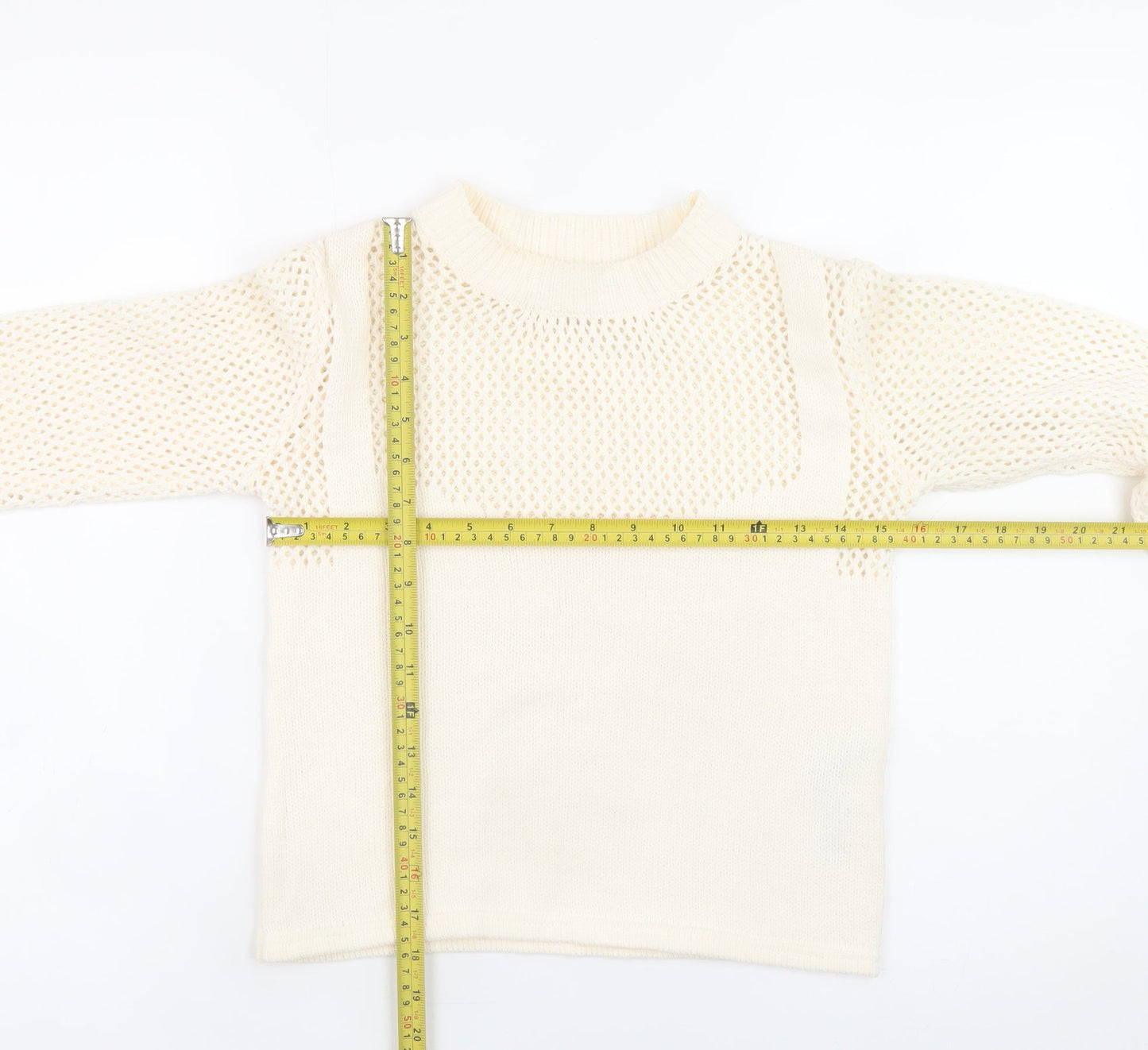 Womens UK Size S Zara Ivory Pullover Jumper