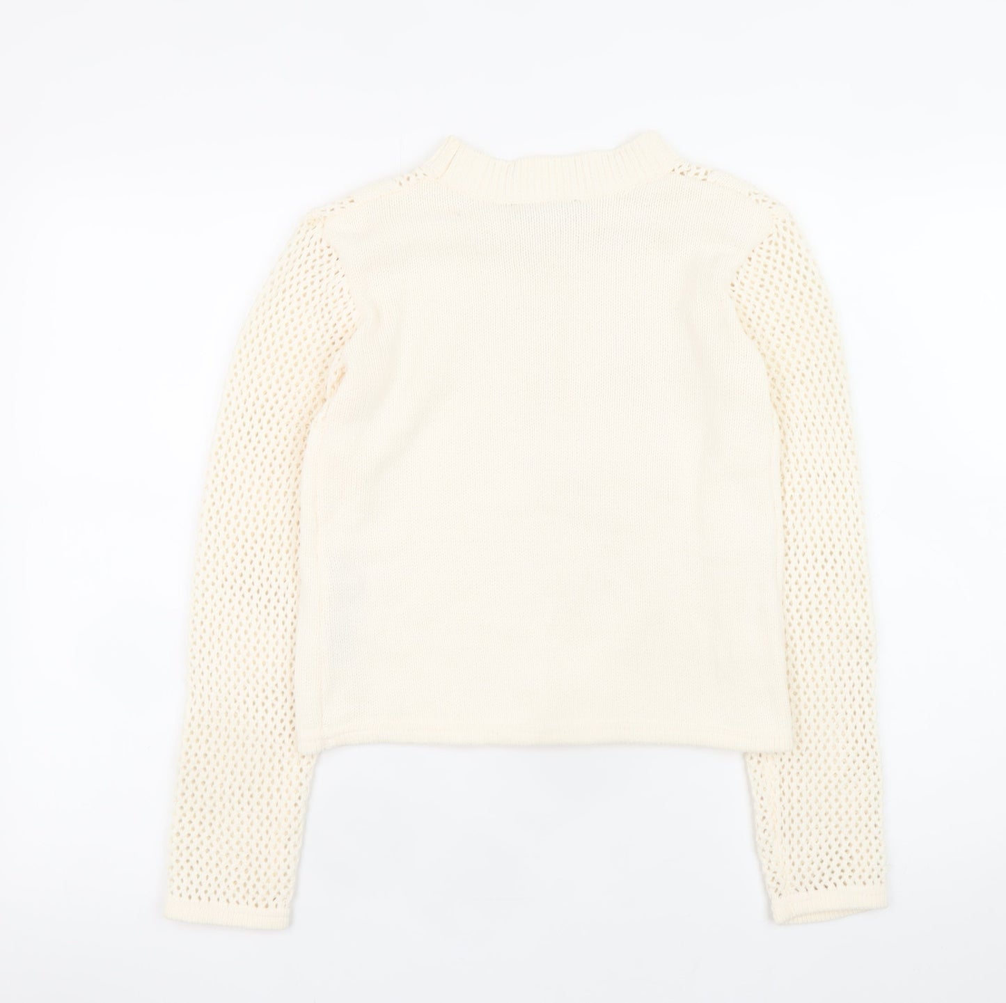 Womens UK Size S Zara Ivory Pullover Jumper