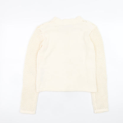 Womens UK Size S Zara Ivory Pullover Jumper