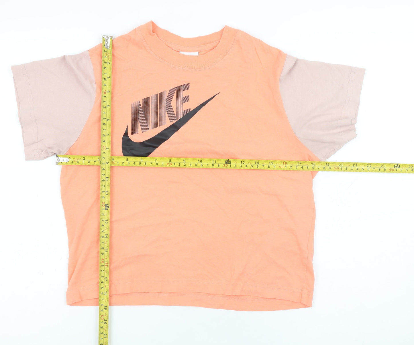 Teens UK Size L Nike Orange Basic T-Shirt