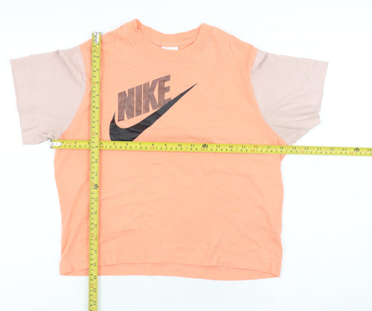 Teens UK Size L Nike Orange Basic T-Shirt