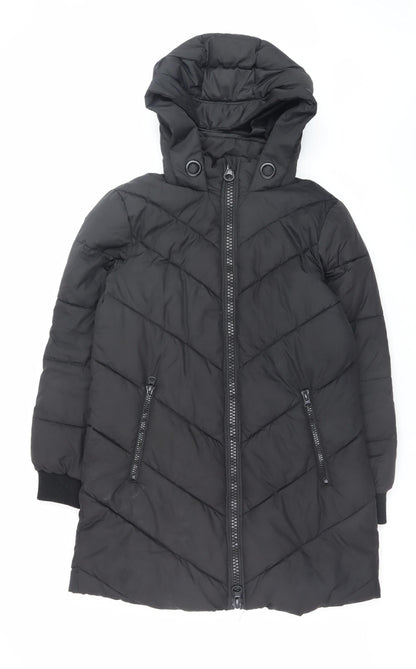 Womens UK Size S Jacqueline de Yong Black Puffer Jacket