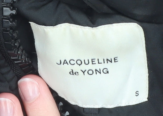 Womens UK Size S Jacqueline de Yong Black Puffer Jacket