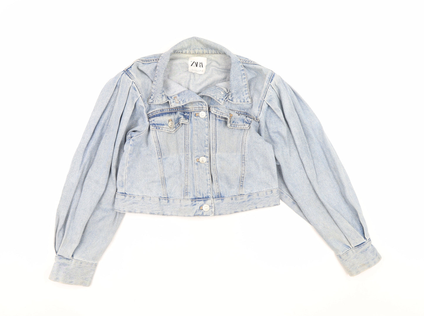 Womens UK Size S Zara Blue Denim Jacket