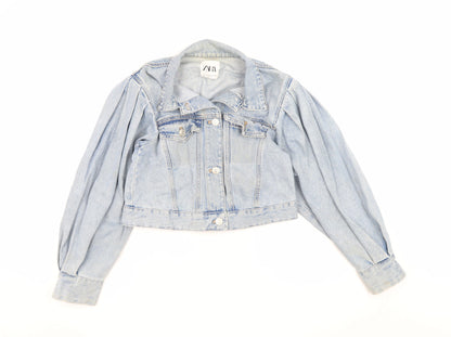 Womens UK Size S Zara Blue Denim Jacket