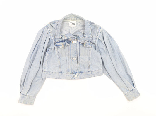 Womens UK Size S Zara Blue Denim Jacket