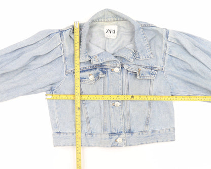 Womens UK Size S Zara Blue Denim Jacket