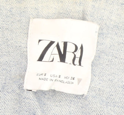 Womens UK Size S Zara Blue Denim Jacket