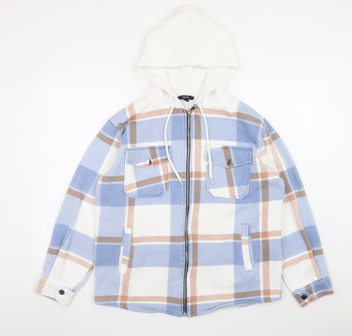 Mens UK Size L Rising Blue Check