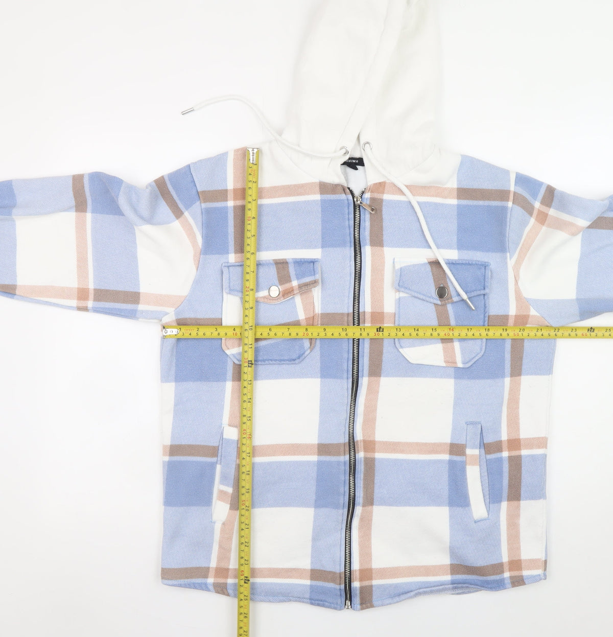 Mens UK Size L Rising Blue Check
