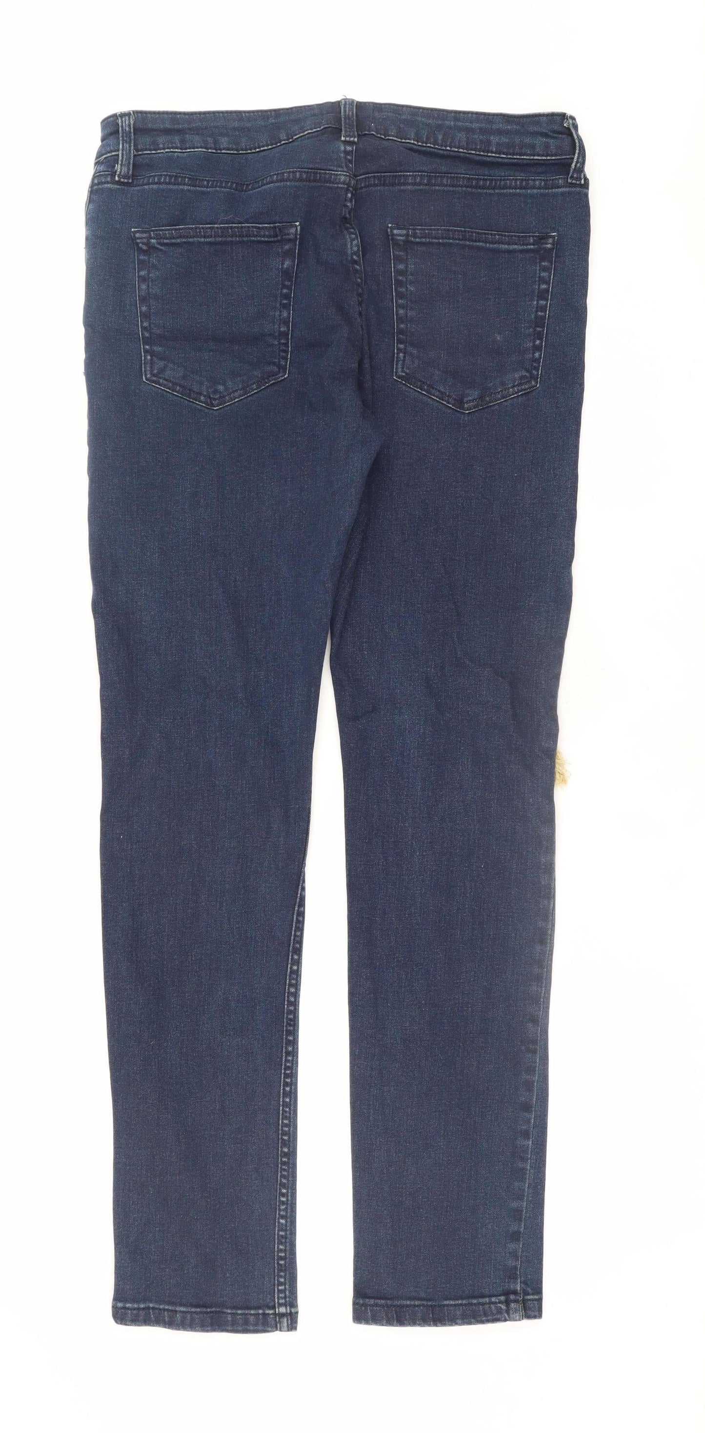 Mens UK Size M Topman Slim Fit Skinny Blue Jeans