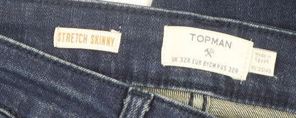 Mens UK Size M Topman Slim Fit Skinny Blue Jeans