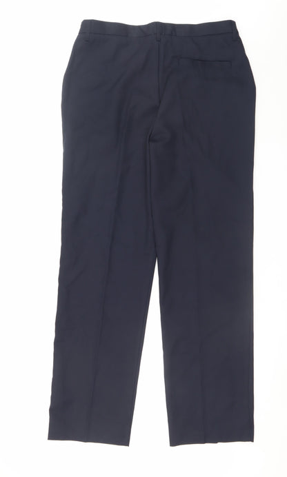 John Lewis Boys Black Regular Fit School Chino Trousers 34 in Waist