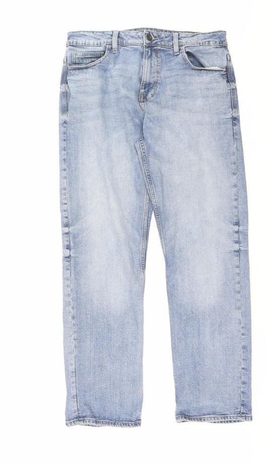 Mens UK Size M NEXT Relaxed Fit Straight Blue Jeans