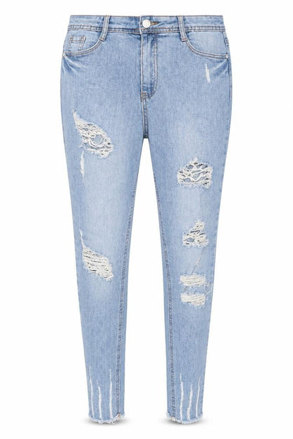 Womens UK Size 12 Sinner Slim Fit Skinny Blue Jeans