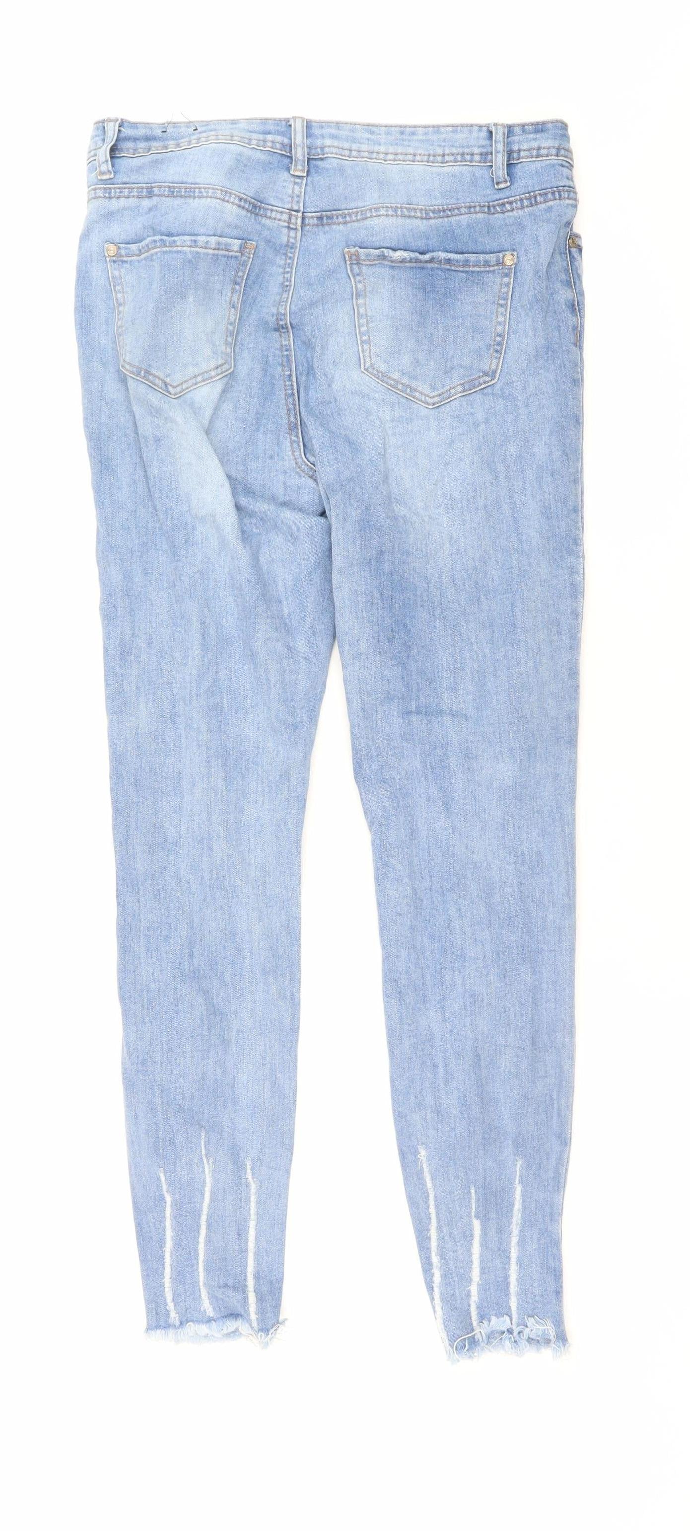 Womens UK Size 12 Sinner Slim Fit Skinny Blue Jeans