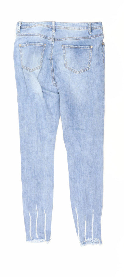 Womens UK Size 12 Sinner Slim Fit Skinny Blue Jeans