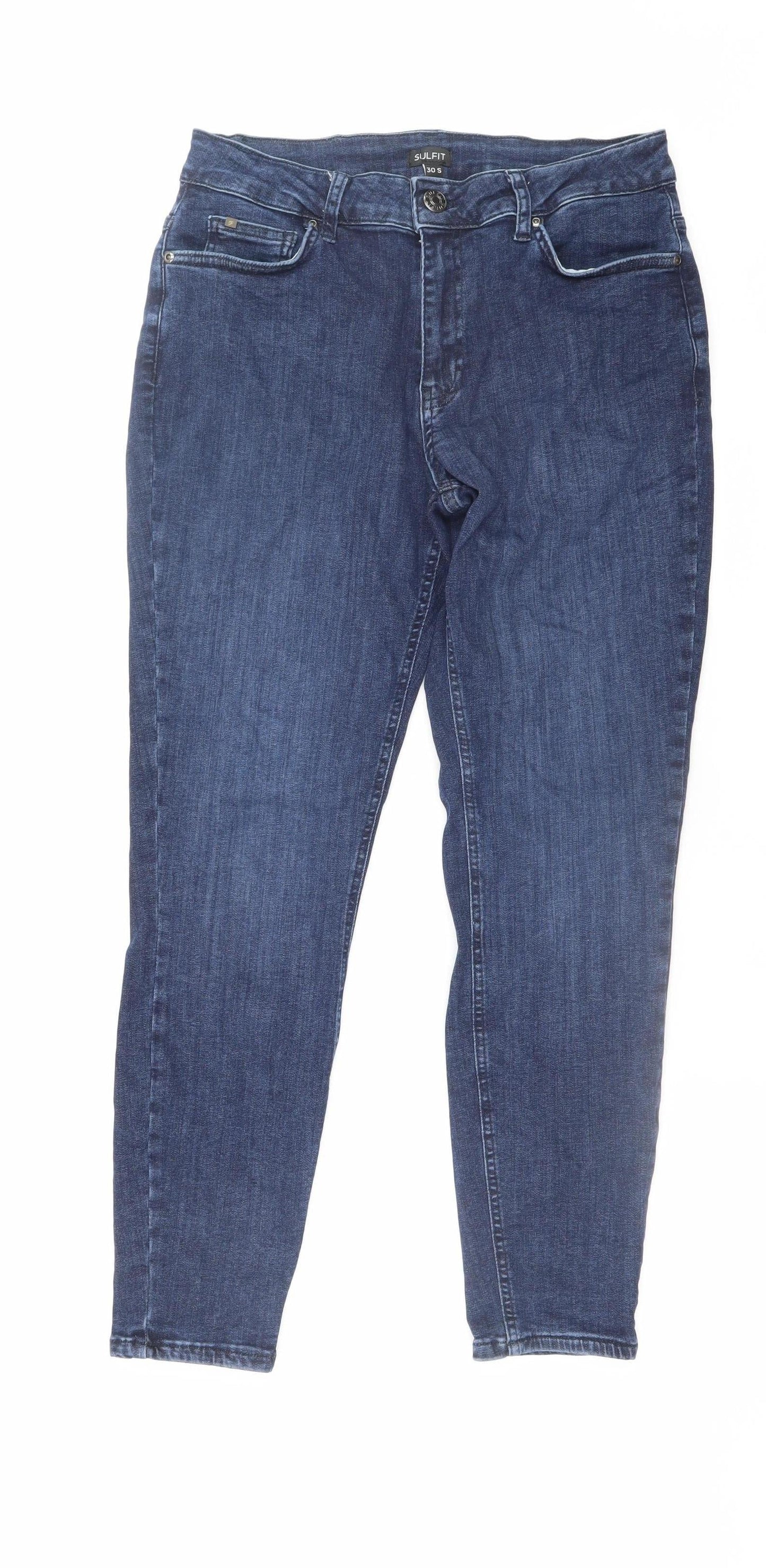 Mens UK Size 30 S SULFIT Slim Fit Skinny Blue Jeans